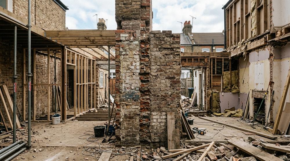 Victorian terrace party wall between two properties
