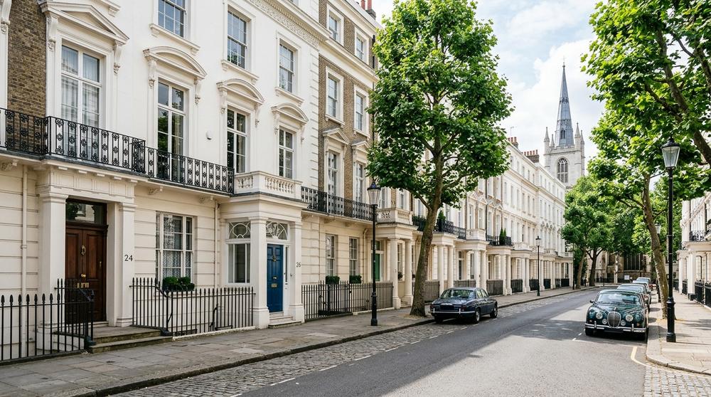 Westminster conservation area with period architecture