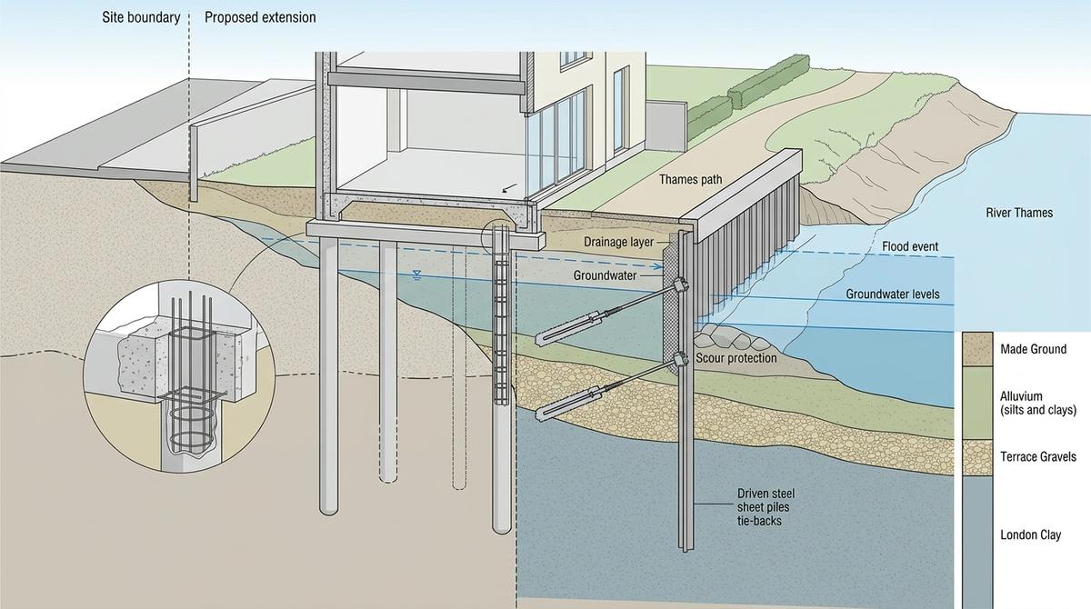 What Structural Considerations Apply to Extensions Near the Thames in Richmond?