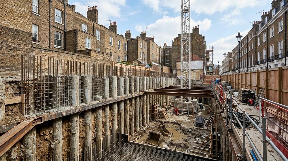 Monitoring equipment on a Westminster basement project