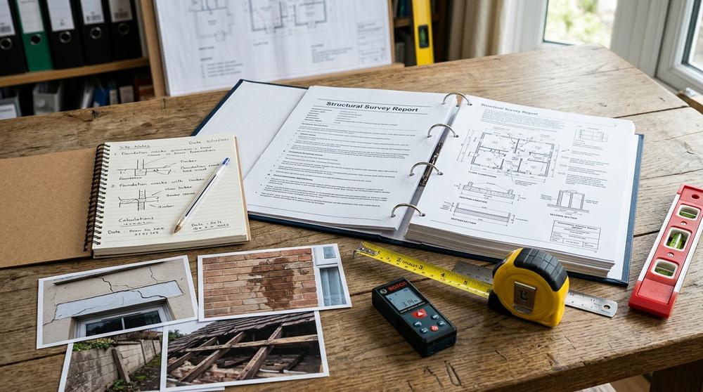 Structural survey report with property photographs